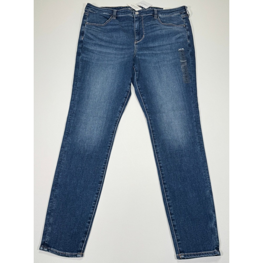 American Eagle Next Level Stretch High Rise Jegging Jeans 18 Long 34W Blue NWT